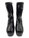 Stuart Weitzman Shoe Size 7 Black Vinyl Platform Rounded Square Toe Booties Black / 7