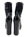 Stuart Weitzman Shoe Size 7 Black Vinyl Platform Rounded Square Toe Booties Black / 7