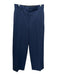 Theory Size 10 Navy Viscose Blend Zip & Hook Closure Pockets Wide Leg Pants Navy / 10