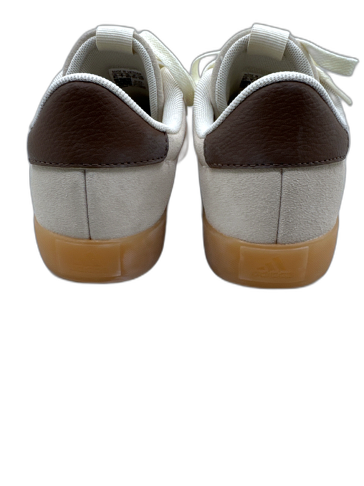Adidas Shoe Size 8.5 White & Brown Leather Gum sole Low Top Lace Up Sneakers White & Brown / 8.5
