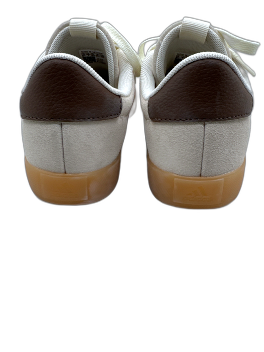 Adidas Shoe Size 8.5 White & Brown Leather Gum sole Low Top Lace Up Sneakers White & Brown / 8.5