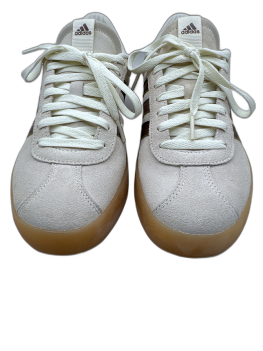 Adidas Shoe Size 8.5 White & Brown Leather Gum sole Low Top Lace Up Sneakers White & Brown / 8.5
