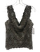 Josie Natori Size XL Gray Green Nylon Blend Sleeveless Lace V Neck Top Gray Green / XL