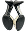 Chanel Shoe Size 39 White & Black Leather open toe Floral Quilted Mule Pumps White & Black / 39