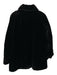 Dennis Basso Size M Black Polyester Faux Fur Snap Button Reversible Pockets Coat Black / M