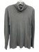 Eileen Fisher Size L Dark Grey Cotton Blend Long Sleeve Turtleneck Heathered Top Dark Grey / L