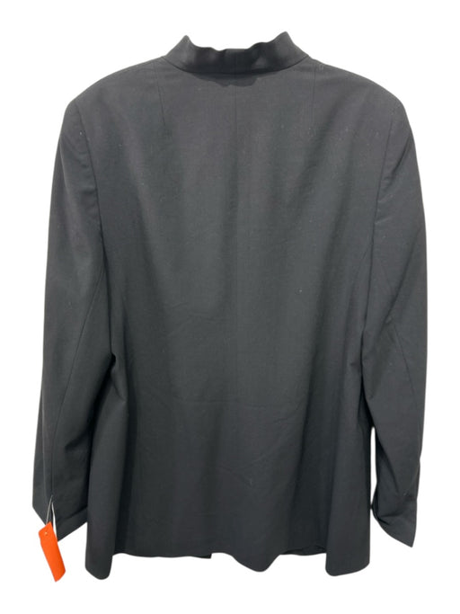 Akris Size 14 Black Wool Front Zip Side Pocket Blazer Jacket Black / 14