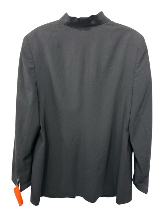 Akris Size 14 Black Wool Front Zip Side Pocket Blazer Jacket Black / 14