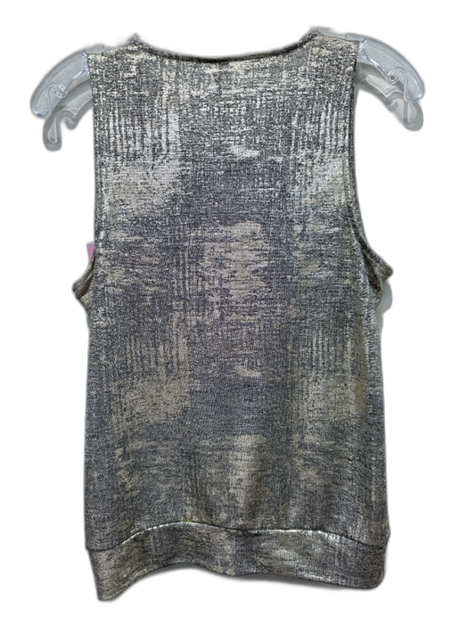 Anthropologie Size M Gold Polyester Metallic Surplice Sleeveless Top Gold / M