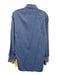 Turnbull & Asser Size Est M Blue Cotton Solid Button Up Men's Long Sleeve Shirt Blue / Est M
