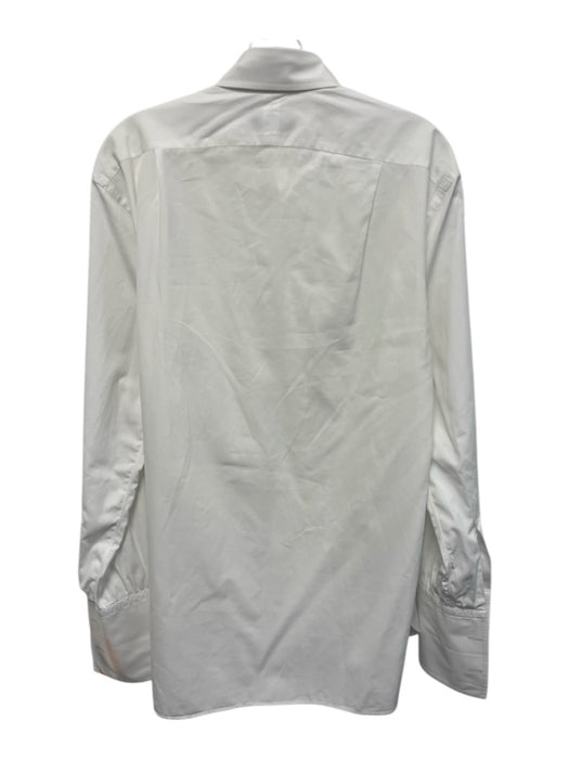 Turnbull & Asser Size est 16 White Cotton Solid French Cuff Long Sleeve Shirt White / est 16