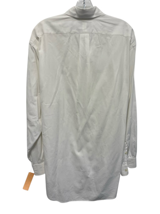 Ralph Lauren Size M White Cotton Solid Button Up Button Down Long Sleeve Shirt White / M