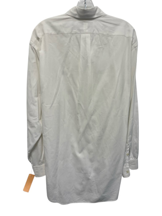 Ralph Lauren Size M White Cotton Solid Button Up Button Down Long Sleeve Shirt White / M