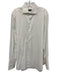 Turnbull & Asser Size Est M White Cotton Solid Button Up Men's Long Sleeve Shirt White / Est M