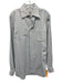 Oxxford Size ML White & Multi Cotton Grid Button Up Men's Long Sleeve Shirt White & Multi / ML