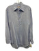 Turnbull & Asser Size Est M Blue Cotton Solid Button Up Men's Long Sleeve Shirt Blue / Est M