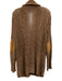 Ralph Lauren Size L Brown Linen Knit Long Sleeve Long Cardigan Sweater Brown / L