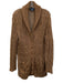 Ralph Lauren Size L Brown Linen Knit Long Sleeve Long Cardigan Sweater Brown / L