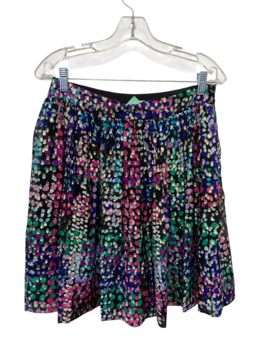 Kate Spade Size S/8 Black, Pink & Multi Polyester Sleeveless Spotted Skirt Set Black, Pink & Multi / S/8