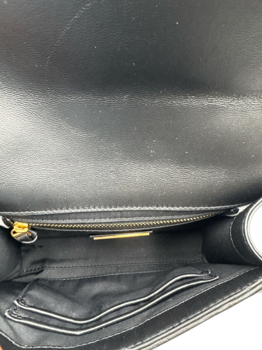 Tory Burch Black & Gold Leather Shoulder & Crossbody Studded Stars Bag Black & Gold / S