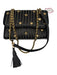 Tory Burch Black & Gold Leather Shoulder & Crossbody Studded Stars Bag Black & Gold / S