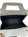 Salvatore Ferragamo White & Gold Leather Metal Hardware Button Close Bag White & Gold / S