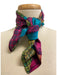 Yves Saint Laurent Blue, Purple, Multi Silk All Over Print Flannel scarf Blue, Purple, Multi