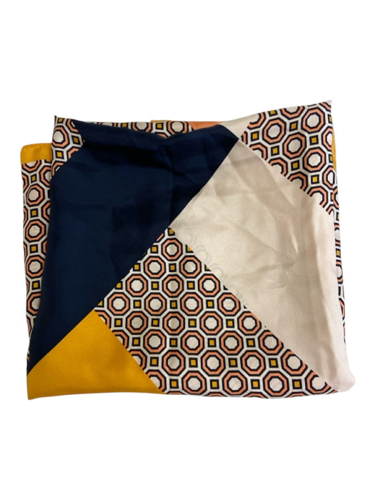 Tory Burch White, Yellow, Multi Silk All Over Print scarf White, Yellow, Multi / One Size