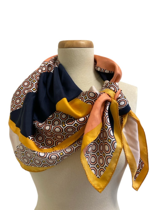 Tory Burch White, Yellow, Multi Silk All Over Print scarf White, Yellow, Multi / One Size