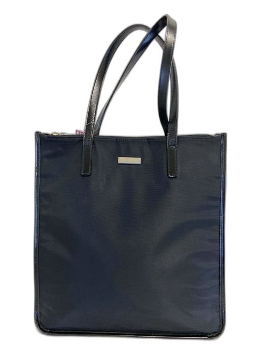Burberry Blue Label Black & Multi Nylon Zip Close Magnetic Close Novacheck Bag Black & Multi / S/M