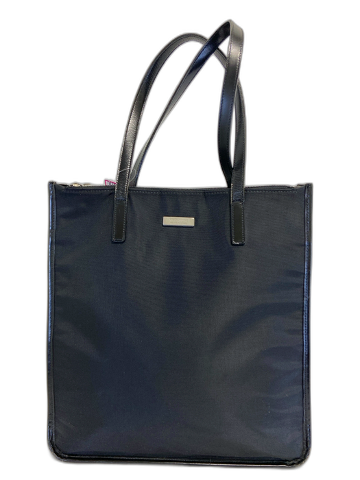 Burberry Blue Label Black & Multi Nylon Zip Close Magnetic Close Novacheck Bag Black & Multi / S/M