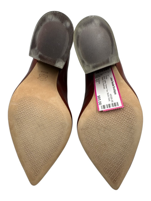 Tory Burch Shoe Size 8.5 Brown Leather Pointed Toe Block Heel Pointed Toe Pumps Brown / 8.5