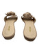 Cult Gaia Shoe Size 39 Champagne Gold Satin open toe Rose Slides Sandals Champagne Gold / 39