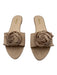 Cult Gaia Shoe Size 39 Champagne Gold Satin open toe Rose Slides Sandals Champagne Gold / 39