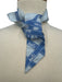 Hermes Blue Silk Neck Tie Thin scarf Blue / S