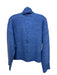Central Park West Size S Blue Nylon Blend Knit Long Sleeve Neck Tie Sweater Blue / S