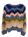 Mother Size S Blue, Green & Multi Alpaca Blend Open Knit Chevron Sweater Blue, Green & Multi / S