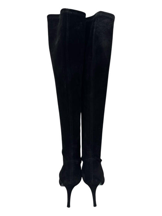 Stuart Weitzman Shoe Size 8 Black Suede Pointed Toe Knee High Fitted Boots Black / 8