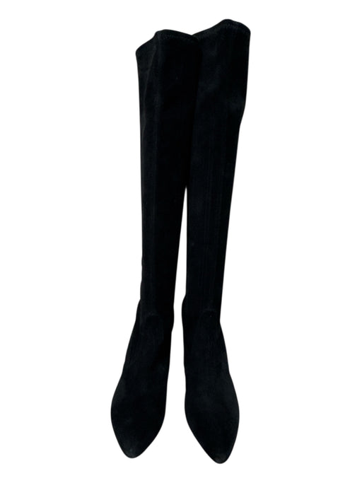 Stuart Weitzman Shoe Size 8 Black Suede Pointed Toe Knee High Fitted Boots Black / 8