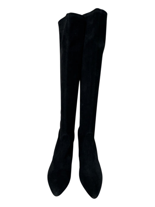 Stuart Weitzman Shoe Size 8 Black Suede Pointed Toe Knee High Fitted Boots Black / 8