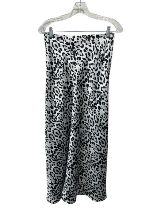 Tyler Boe Size 2/4 Cream & Black Polyester Zip & Hook Closure Satin Skirt Set Cream & Black / 2/4