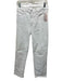 Frame Size 27 White Cotton Blend Zip & Button Straight High Rise Ankle Jeans White / 27
