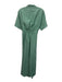 Emily McCarthy Size XS Aqua Green Rayon & Linen Button Front Pintuck Dress Aqua Green / XS