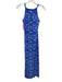 Jude Connally Size XS Blue & White Nylon & Spandex Sleeveless Halter Neck Dress Blue & White / XS