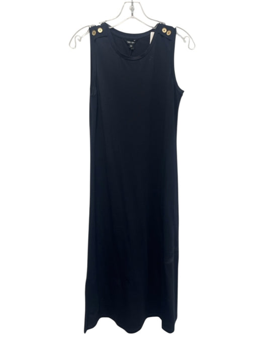 Saint + Sofia Size 4 Navy Blue Button Detail Sleeveless Maxi Dress Navy Blue / 4
