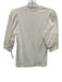 Veronica Beard Size S White Pima Cotton Ribbed Button Detail Top White / S