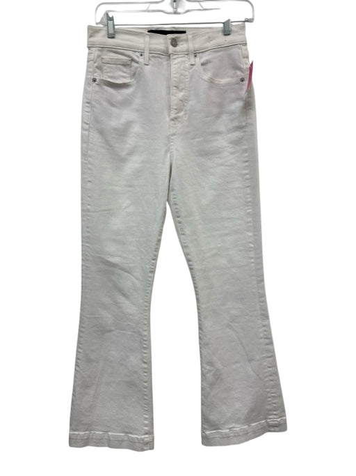 Veronica Beard Size 27 White Cotton High Rise Flare Jeans White / 27