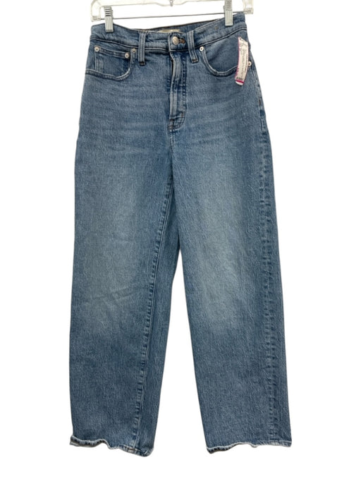 Madewell Size 27 Light Wash Cotton Zip Fly Wide Leg High Rise Jeans Light Wash / 27