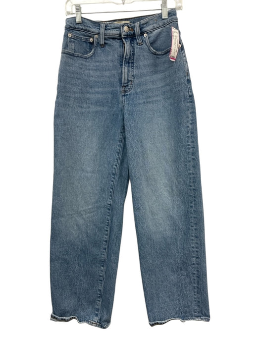 Madewell Size 27 Light Wash Cotton Zip Fly Wide Leg High Rise Jeans Light Wash / 27