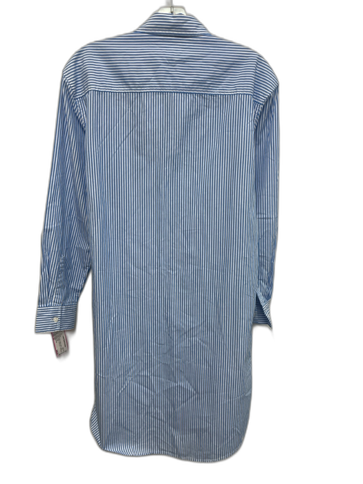 Southern Tide Size XS Blue & White Cotton Collar Neck Striped Button Down Dress Blue & White / XS